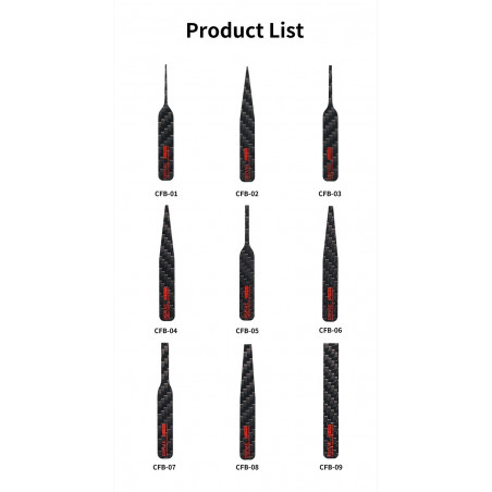 Irregular Carbon Fiber Sanding Stick set 3