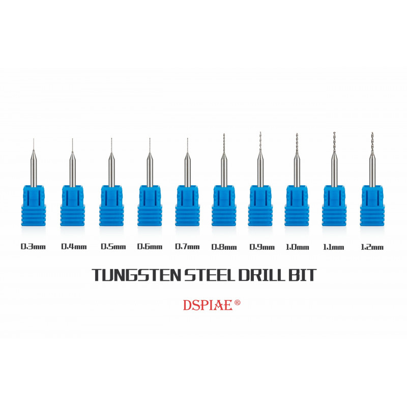Drill bits 0.3 mm – 3.0 mm (shank diameter 3.2 mm)