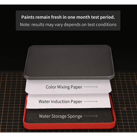 MOISTURE - RETAINING PALETTE FOR PAINTS
