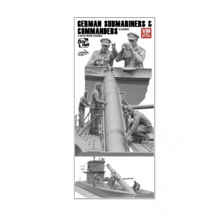 German Submariners & Commanders loading (SET 5 resin figures) 1/35