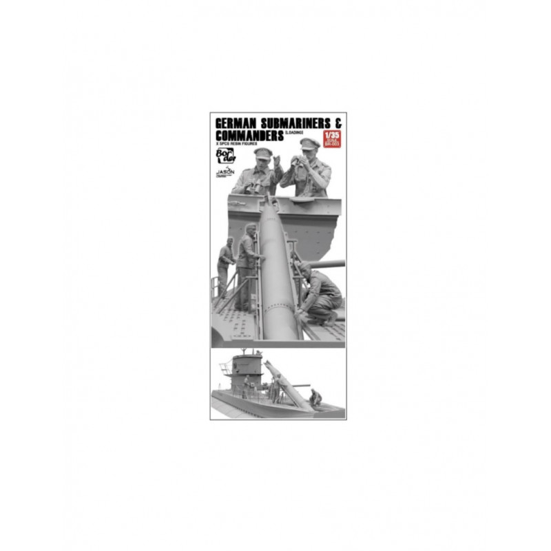 German Submariners & Commanders loading (SET 5 resin figures) 1/35