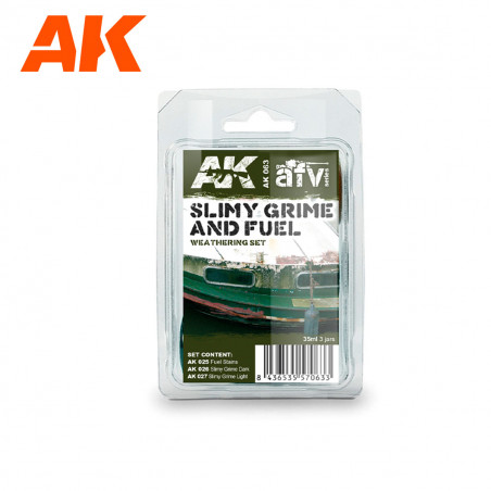 SET DE EFECTOS DE SUCIEDAD VERDOSA Y COMBUSTIBLE 35ML.