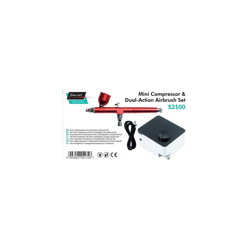 Set compresor y aerógrafo S2100