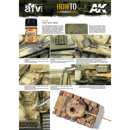 ENAMEL WASH: LIGHT RUST FOR GREEN VEHICLES 35ML.