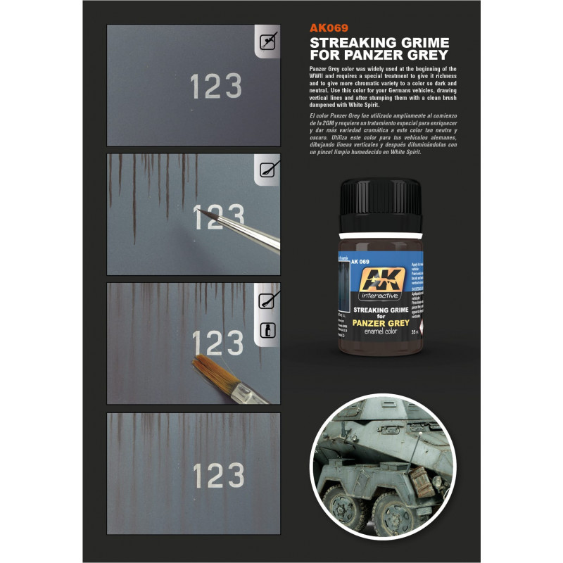 SUCIEDAD ESCURRIDA PARA GRIS PANZER 35ML.