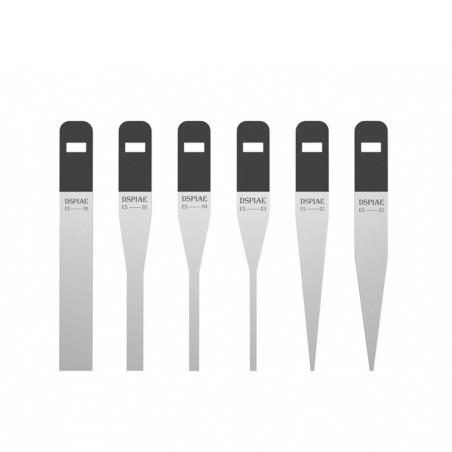 DSPIAE Stainless Steel ES-R ES-S Etching Sheet Sanding Bored Tabletop Set Hand Tool Gray