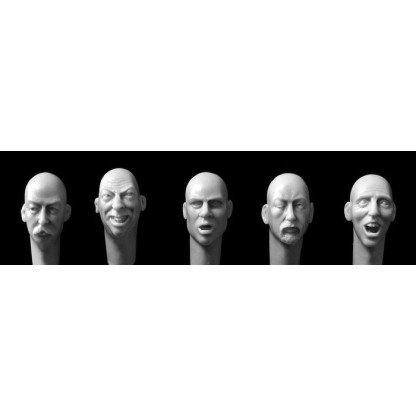 CABEZAS CON DIFERENTES GESTOS 54MM.