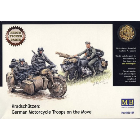 German Motorcycle Troops on the Move