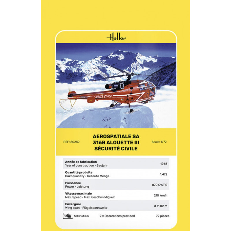Alouette III Sécurité Civile  1/72