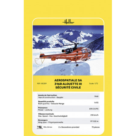 Alouette III Sécurité Civile  1/72