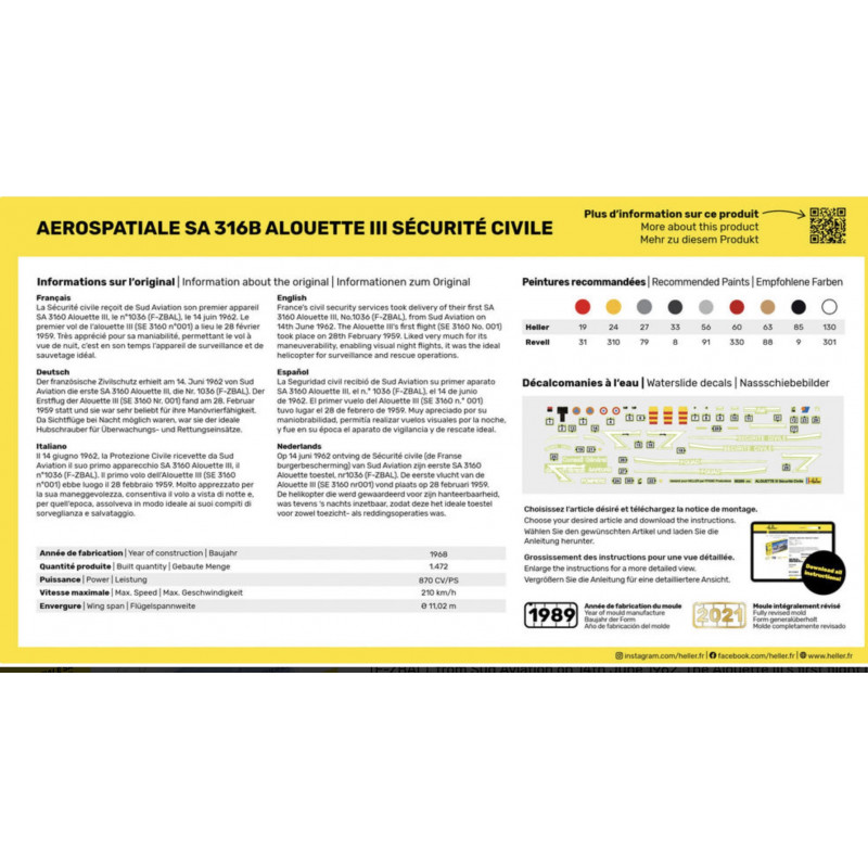 Alouette III Sécurité Civile  1/72