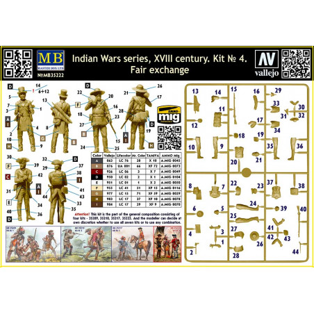 Indian wars series, XVIII century, kit № 4 Fair exchange 1/35