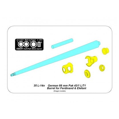 German 5 cm Barrel for A/T gun pak 38 1/35 2