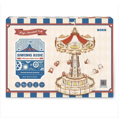 ROKR Swing Ride DIY Music Box 3D Wooden Puzzle EA02
