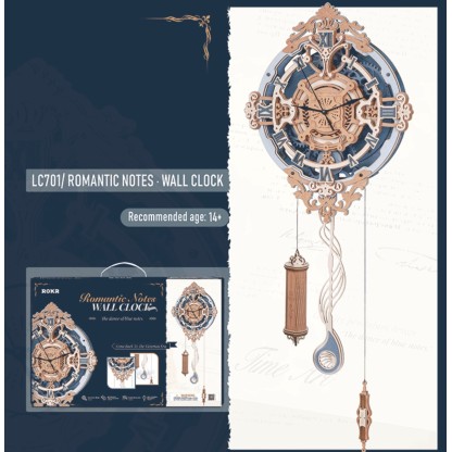 ROKR Romantic Note Wall Clock LC701