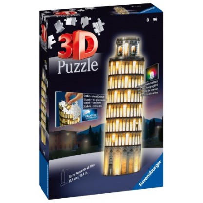 Puzzle 3D – Serie Especial: Torre de Pisa Night Edition 