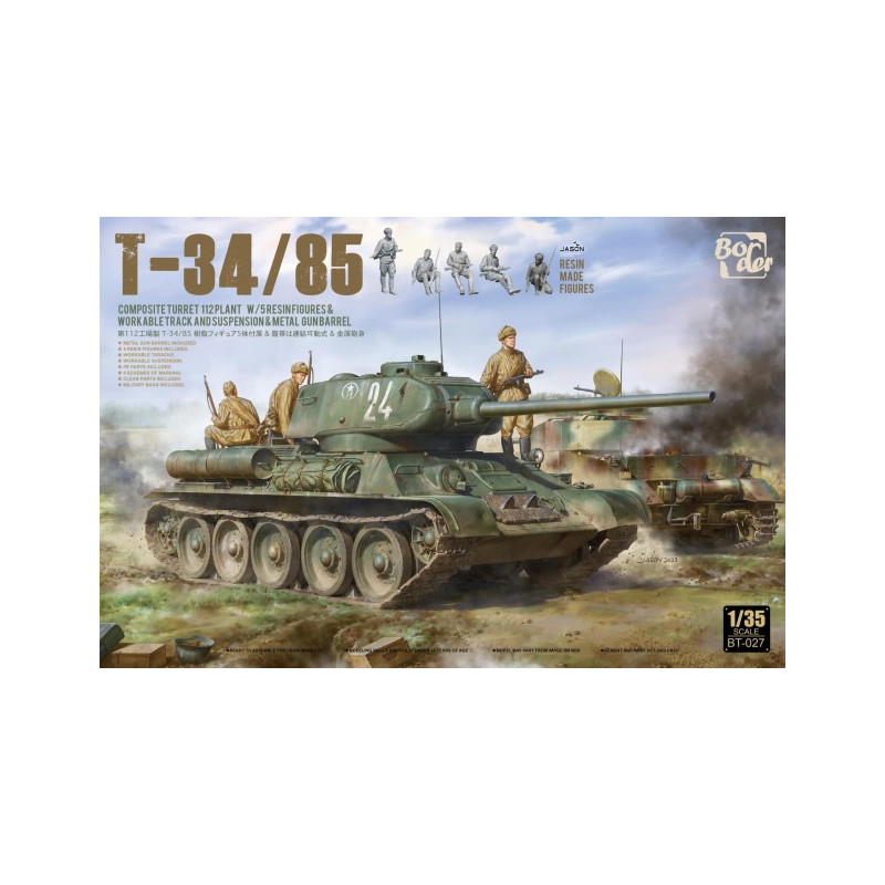 T-34/85 Composite Turret 112 Plant w/5 Resin Figures