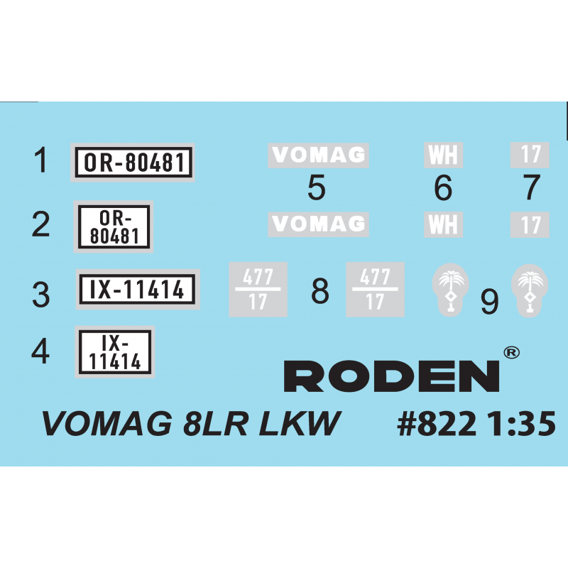  Roden 822 Vomag 8LR LKW WWII German Heavy Truck