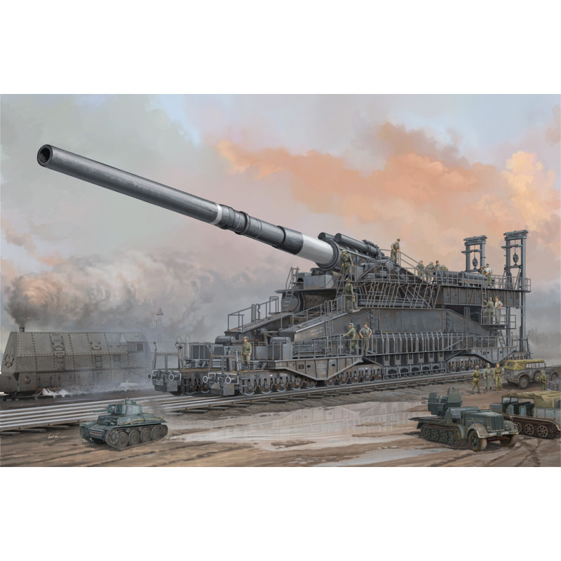 German IIWW 800mm K(E) Railway Gun Dora 1/72
