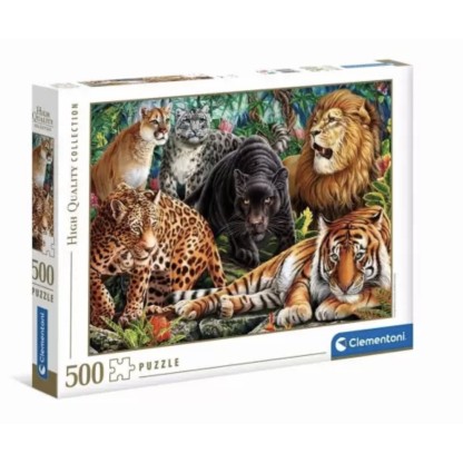 Puzzle Clementoni Felinos Salvajes de 500 Piezas