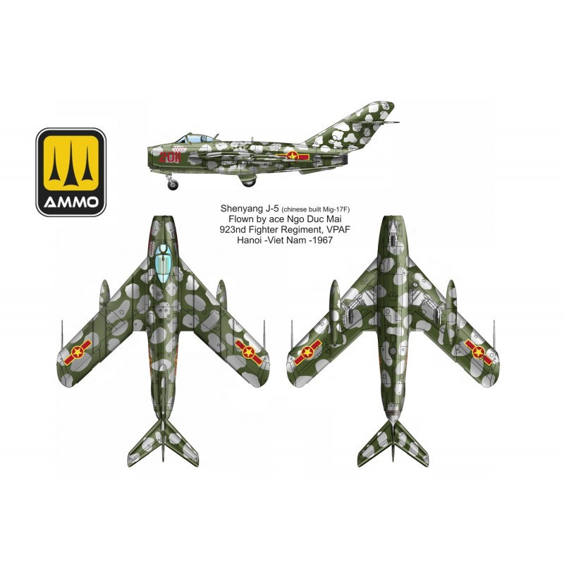 MiG-17F Shenyang J-5 Vietnam-China-Corea del Norte