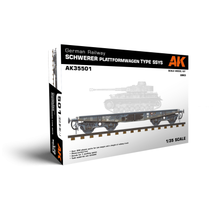 GERMAN RAILWAY SCHWERER PLATTFORMWAGEN TYME SSYS 1/35