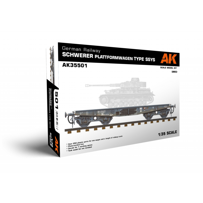 GERMAN RAILWAY SCHWERER PLATTFORMWAGEN TYME SSYS 1/35