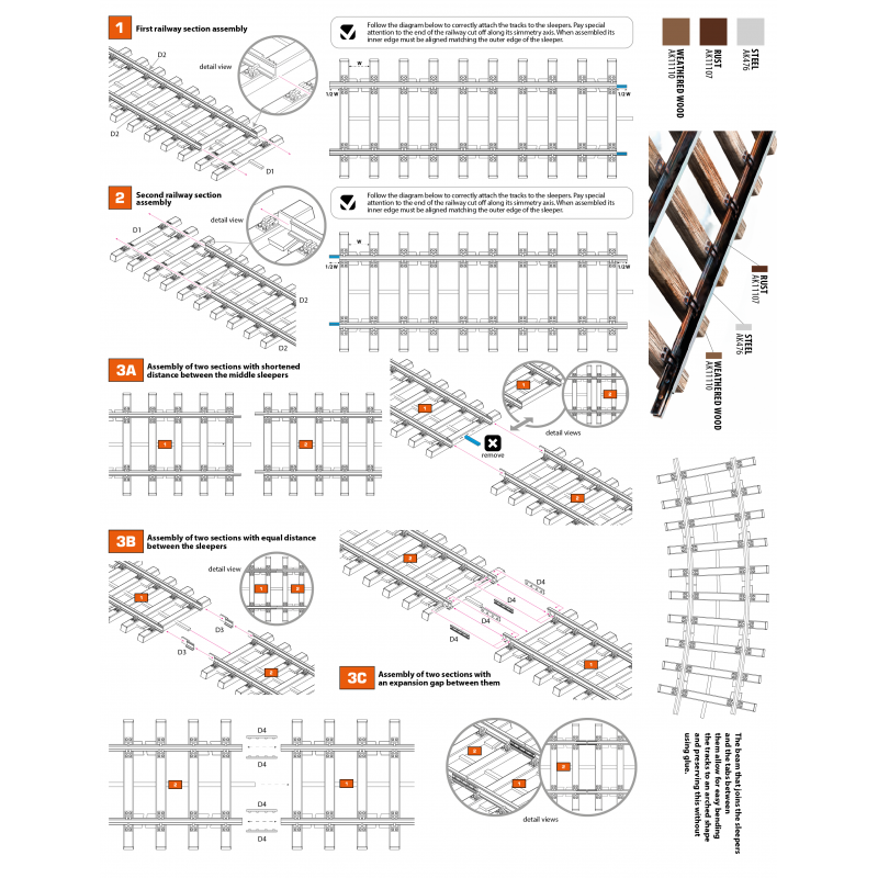 DOUBLE RAILWAY TRACK SECTION 1/35 – TRAMO DOBLE DE VÍA FÉRREA