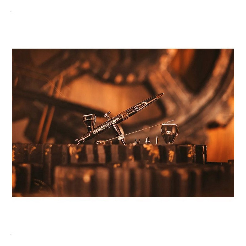 Harder & Steenbeck: Airbrush EVOLUTION 2024 CRplus SOLO incl 0.28mm FineLine headset and 2ml cup