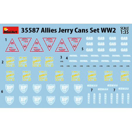 ALLIES JERRY CANS SET WW2