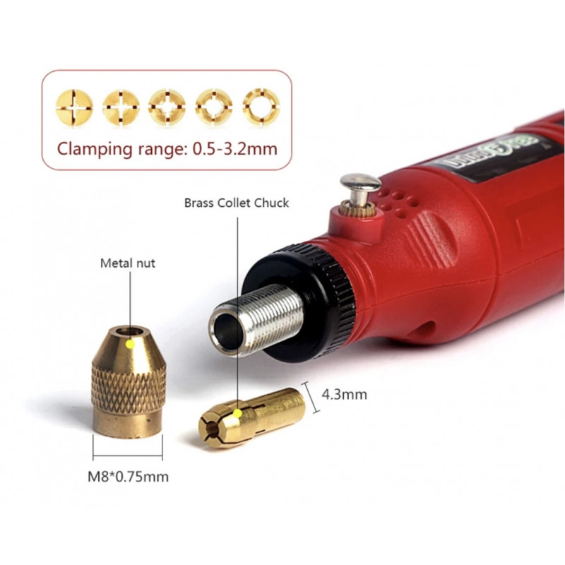 Mini Taladro elétrico con portabrocas 160 mm.