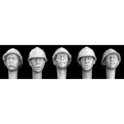 HEADS FRENCH WWI HELMET-1/35