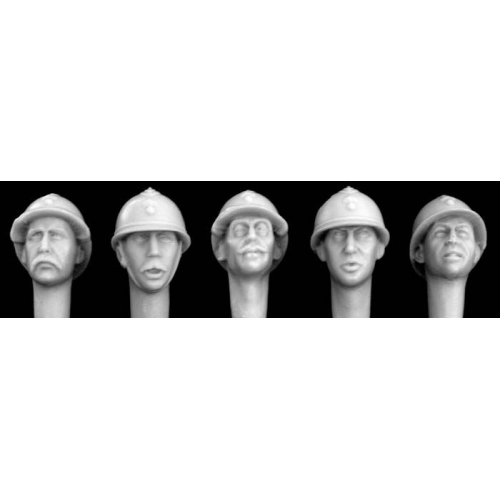 HEADS FRENCH WWI HELMET-1/35