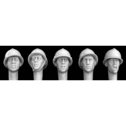 HEADS FRENCH WWII HELMET-1/35