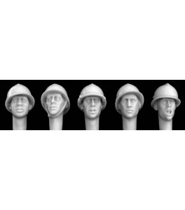 HEADS FRENCH WWII HELMET-1/35