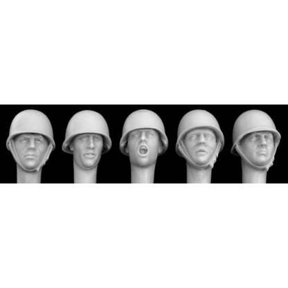 CABEZAS FRANCESAS CON M51 CASCO ACERO 1/35