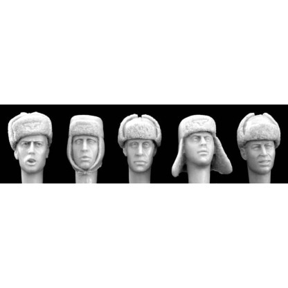 CABEZAS WW2 ALEMANAS CON GORRO INVIERNO