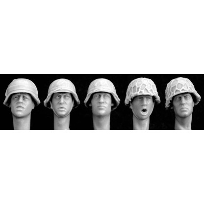 CABEZAS ALEMANAS CON CASCO CUBIERTO 1/35