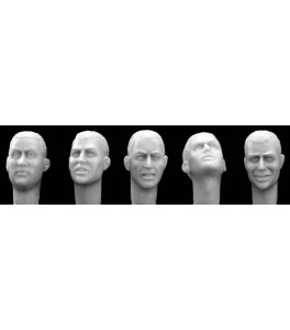 Different bare heads European features 1/35