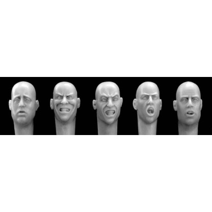 Different European Heads w/open mouths