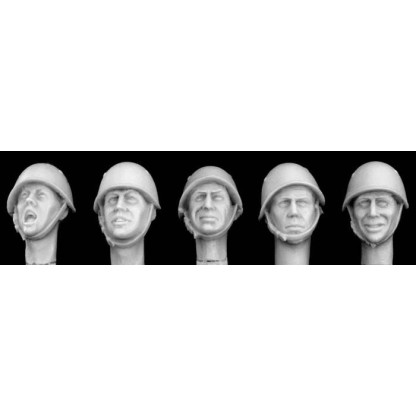 CABEZAS ITALIANAS WW2 CON CASCO