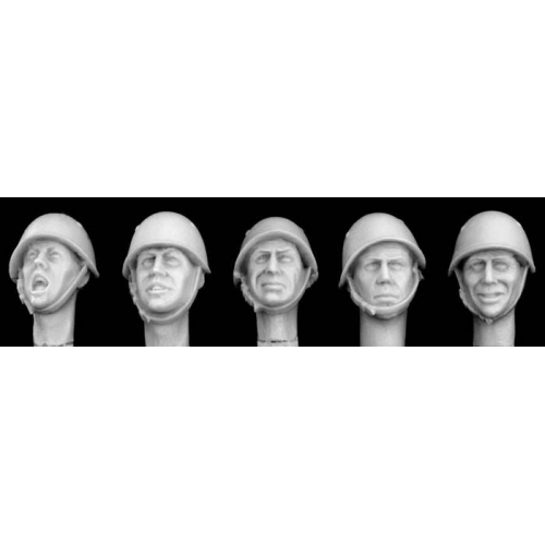 CABEZAS ITALIANAS WW2 CON CASCO