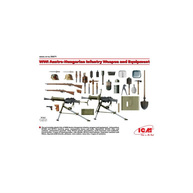 WWI Austro-Hungarian Infantry Weapon and Equipment 1/35