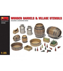 Wooden Barrels Village Utensils 1/35