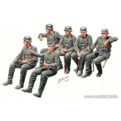 German infantry 'Off to the front' vehicle riders 1/35