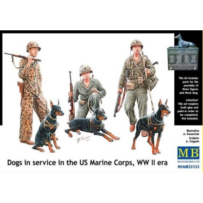 Dogs in service in the US Marine Corps, WWII 1/35