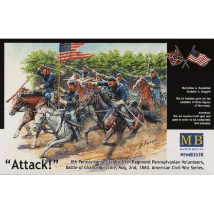 The Attack of the 8th Pennsylvania Cavalry 1/35