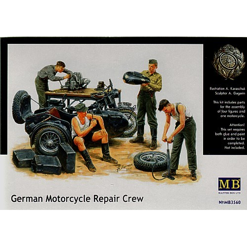 German Motorcycle Repair Crew 1/35