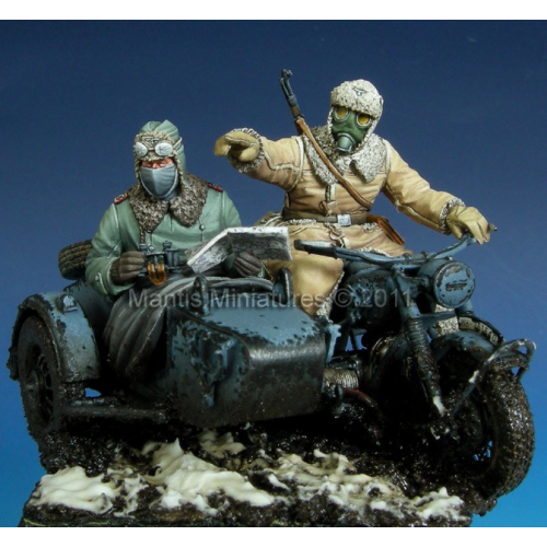 German motorcycle crew 1/35