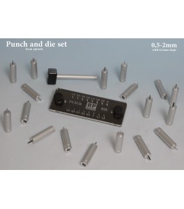 Punch and die set,from 0,5mm to 2mm with 0,1mm